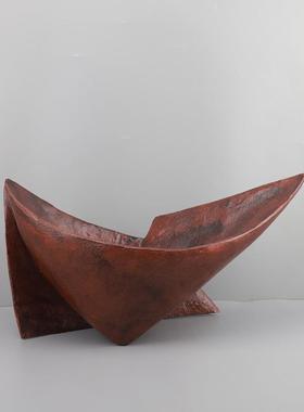 现代简约抽象折纸船几何形状树脂摆件客厅玄关酒店电视柜家居饰品