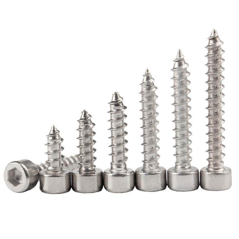 304不锈钢圆柱头内六角自攻螺丝杯头未滚花尖尾螺钉M2M3M4M5M6 - 图3