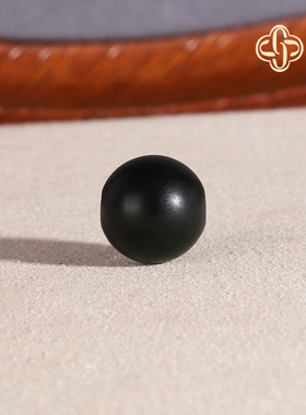 建廷新疆和田玉塔青散珠10mm 大孔珠 精修孔道 哑光 羊脂玉配珠