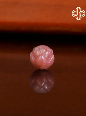 建廷天然盐源玛瑙散珠 莲花珠 9.7mm 配珠 满肉精工配饰单颗精品