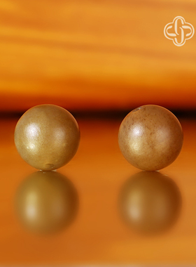 建廷新疆和田玉且末糖散珠哑光 单颗黄糖麦芽糖羊脂玉配珠圆珠