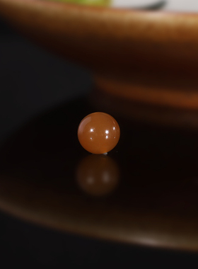 建廷天然新疆且末糖和田玉散珠8mm  麦芽糖羊脂玉配珠圆珠隔珠