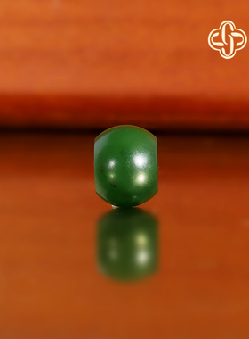 建廷天然俄料碧玉散珠 直径11.8x9mm 哑光和田玉羊脂玉配珠隔珠