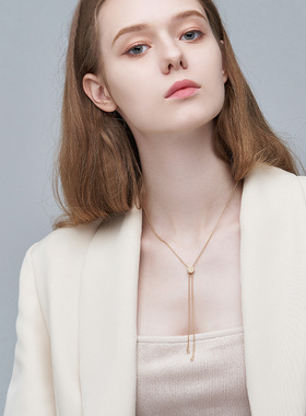 明星同款925银锁骨链送女友礼物