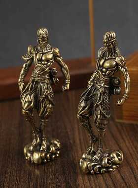 新款直销黄铜斗战胜佛齐天大圣摆件桌面纯铜孙悟空客厅饰品办公室