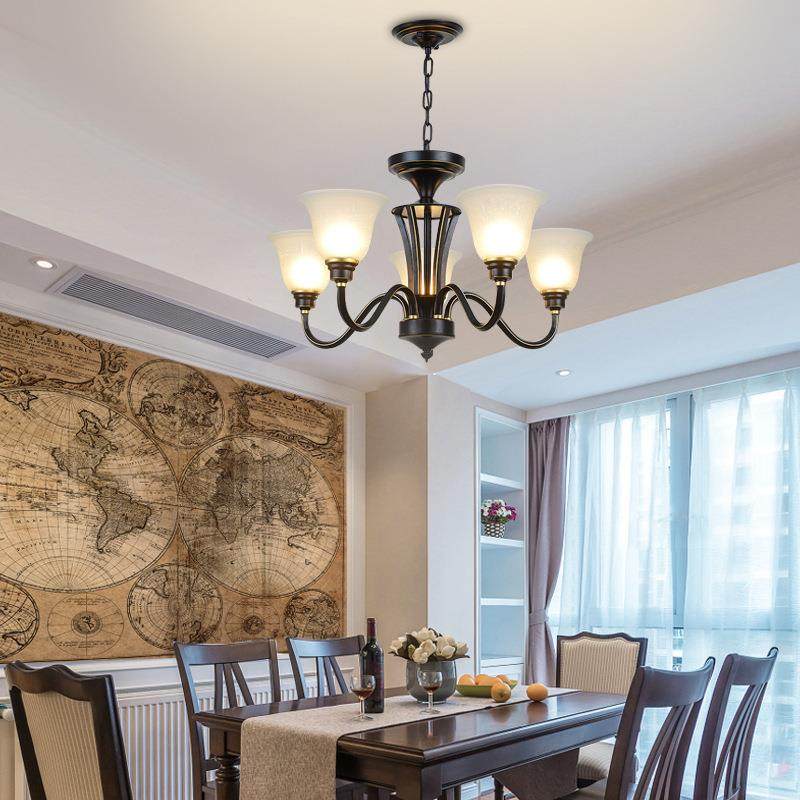 新款直销美式客厅吊灯铁艺简约乡村客厅灯餐厅灯复古大厅欧式卧室,淘宝优惠券,粉丝福利购,淘宝优惠卷