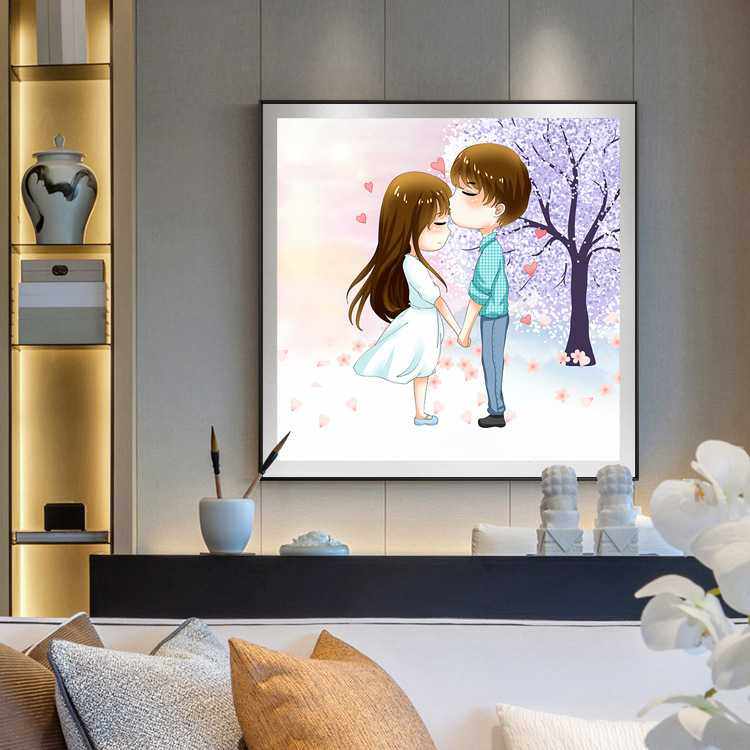 新款直销小幅情侣钻石画满钻石绣结婚浪漫卧室贴钻十字绣2019新款,淘宝优惠券,粉丝福利购,淘宝优惠卷