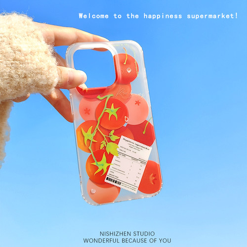 红果果IMD双层简约ins风小众手机壳iPhone17promax原创情侣苹果15新款适用16pro防摔14保护套高级感13全包壳 - 图0