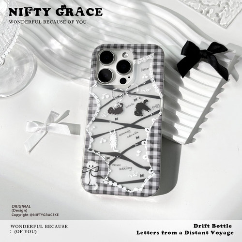 灰色格调IMD透明双层磨砂原创设计iphone17promax手机壳苹果16新款15pro适用13防摔耐脏14保护套外壳小众情侣 - 图2