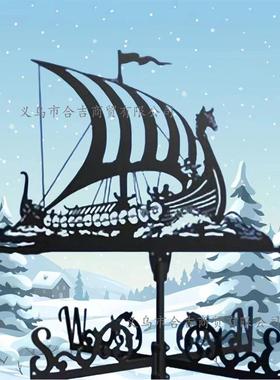 不锈钢喷漆飞鹰风向标摆件庭院户外铁艺风向标