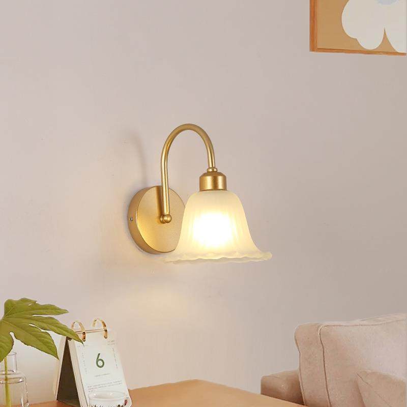 北欧奶油风白色壁灯卧室床头灯复古房间过道背景墙民宿梳妆台墙灯,淘宝优惠券,粉丝福利购,淘宝优惠卷