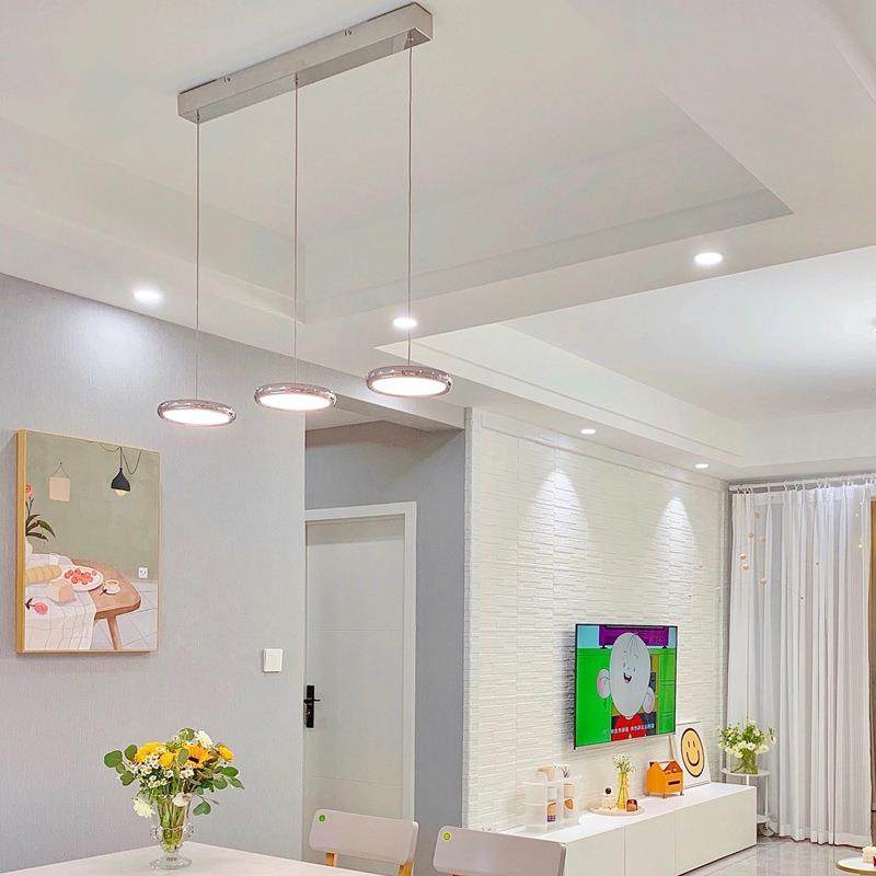 餐厅普瑞全光谱护眼极简三头吊灯吧台岛台现代简约高级餐桌灯,淘宝优惠券,粉丝福利购,淘宝优惠卷