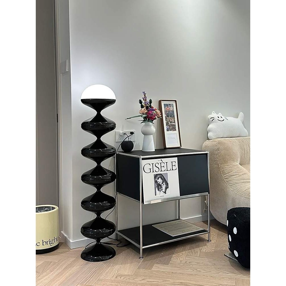 北欧中古奶油风葫芦落地灯装饰高级氛围感客厅卧室沙发旁立式台灯,淘宝优惠券,粉丝福利购,淘宝优惠卷