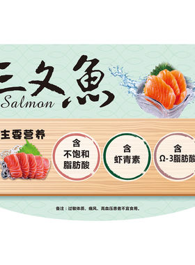 精日食三文鱼海报印刷海鲜各种海报kt板装饰画墙贴纸广告图挂画