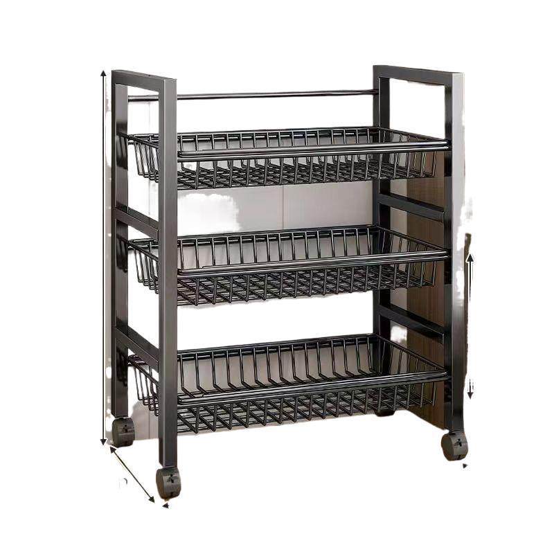 厨房置物架落地菜篮子移动收纳微波炉蔬菜多功能家用货架储物架子,淘宝优惠券,粉丝福利购,淘宝优惠卷