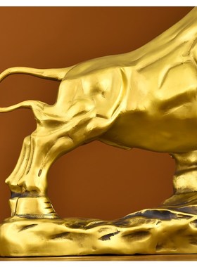 纯黄铜牛华尔街牛旺市股市生肖牛转乾公司办公室摆件公司开业礼品