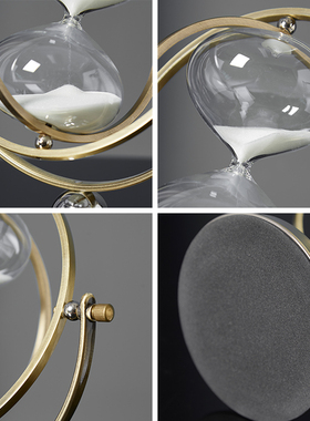 轻奢高档沙漏摆件创意办公室桌面布置领导老板桌办公桌北欧装饰品