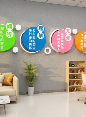 好货心理咨询工作室布置装饰健康辅导灵驿站文化背景墙画挂图疗愈