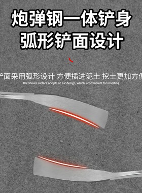 园艺铲挖蒜荠菜铲子花园农具种花除草锄头工具家用户外挖野菜神器