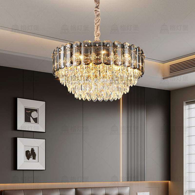 高档奢华水晶灯别墅客厅吊灯2025新款高级感别墅大厅主灯中山灯具,淘宝优惠券,粉丝福利购,淘宝优惠卷