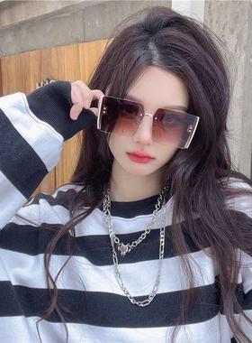 夏季茶色墨镜女高级ins大脸显瘦2024新款太阳眼镜显脸小防紫外线