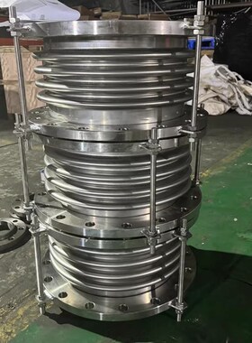 316不锈钢补偿器真空拉杆管dn50/100/200金属法兰式蓬胀节伸缩节