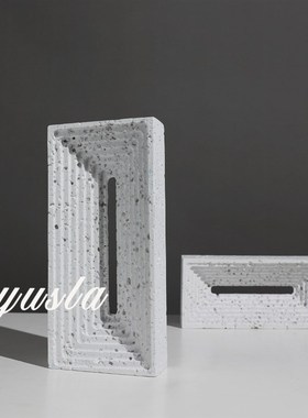 现代北欧拱形洞石摆件创意软装样板间几何不规则线条家居艺术饰品