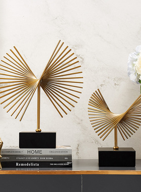 风生水起摆件创意摆设抽象工艺品个性入户玄关现代电视柜轻奢装饰