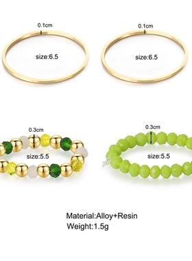 Fashion 4 piece ring rings women set girl4件套指环女 戒指