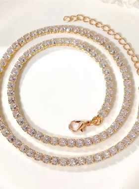 New Cursive Letters Cubic Zirconia Chain Intial Name Necklac