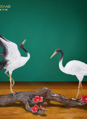 极速全铜仙鹤摆件客厅家用摆放工艺品乔迁开业祝寿礼品玄关酒柜装