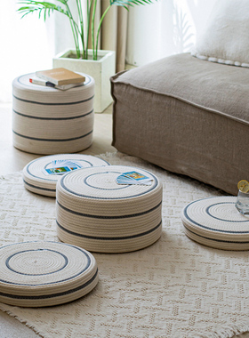 速发草铺蒲小编织坐垫榻榻米地上蒲草跪坐墩打坐日式圆形编垫团桌
