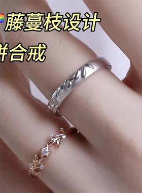 彩虹拉拉双女主情侣对戒原创设计LE戒指小众高级感独特纪念日礼物