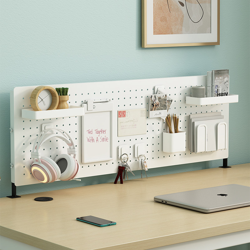 Desktop shelf hole board home desk children's study table dormitory vertical storage partition table no punching