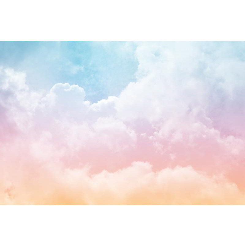 天空白云渐变色彩虹云朵彩色壁纸北欧卧室床头背景墙纸服装店壁画,淘宝优惠券,粉丝福利购,淘宝优惠卷