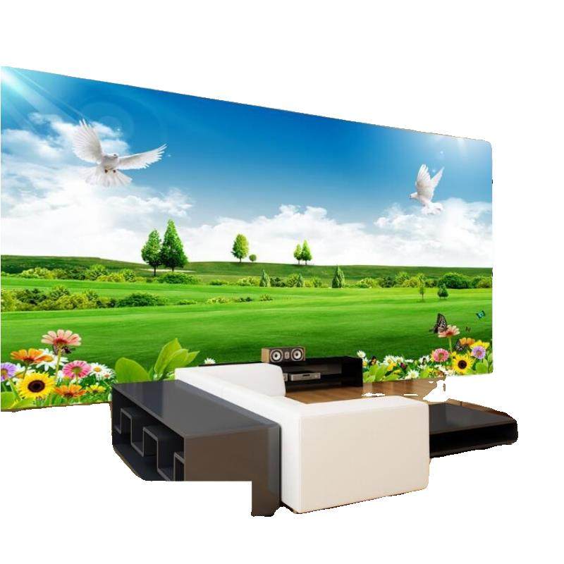 2024蓝天白云墙布5d草原田园风景壁纸8d电视背景影视墙纸壁画壁布,淘宝优惠券,粉丝福利购,淘宝优惠卷