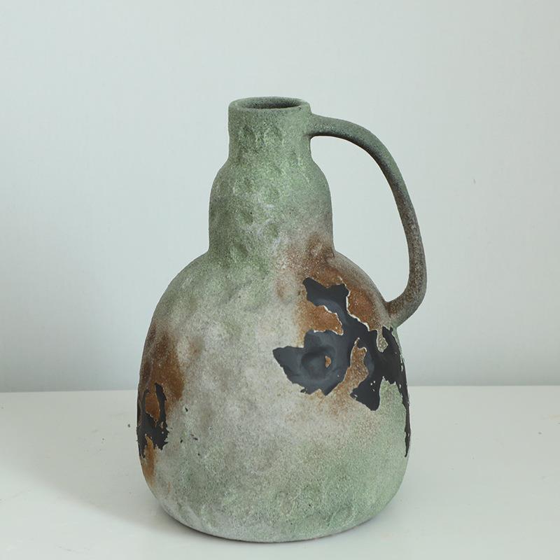 景陶德镇瓷花风瓶复古怀旧手工酒店民宿诧寂插花禅摆RKB件粗意陶 - 图0