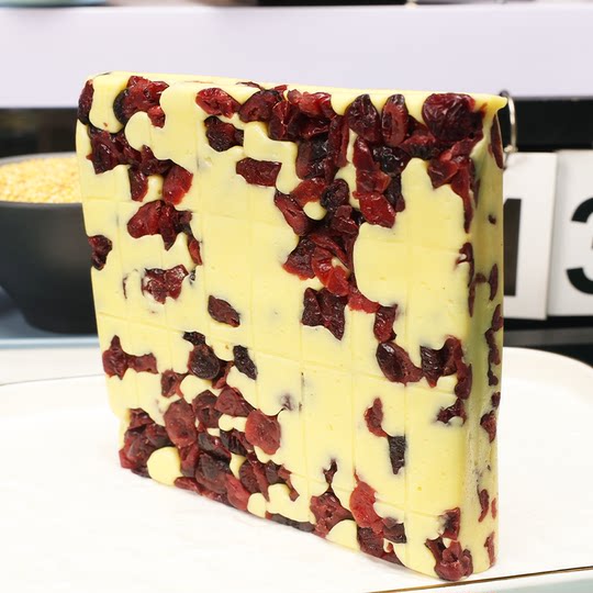 内蒙水果粒乳酪大奶块奶酪手切奶条软糯蔓越莓奶制品特产500克/块