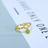 S925 silver inlaid Hetian jade jasper ring 11055