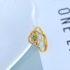 S925 silver inlaid Hetian jade jasper hollow ring 11110
