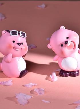 海狸loopy小狸可爱盲盒桌面家居摆件新年礼物树脂工艺品现货