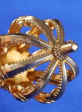 尼泊尔工艺黄铜加厚九股金刚杵法器雕刻莲花藏式降魔杵家用摆件纯