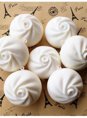 仿真4CMpu包子柔软食物食品模型幼儿园慢回弹玩具手机包包挂件