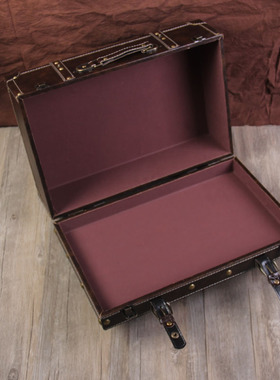 热卖英伦风复古皮箱子 手提箱木箱 仿古箱子橱窗装饰陈Y列拍摄道