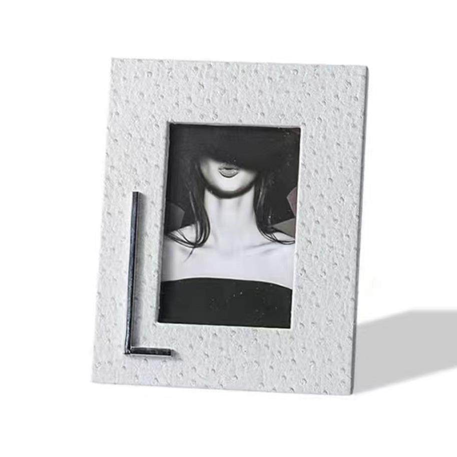 现代轻奢简约皮革相框组合摆件样板房衣帽间床头柜创意家居装饰,淘宝优惠券,粉丝福利购,淘宝优惠卷