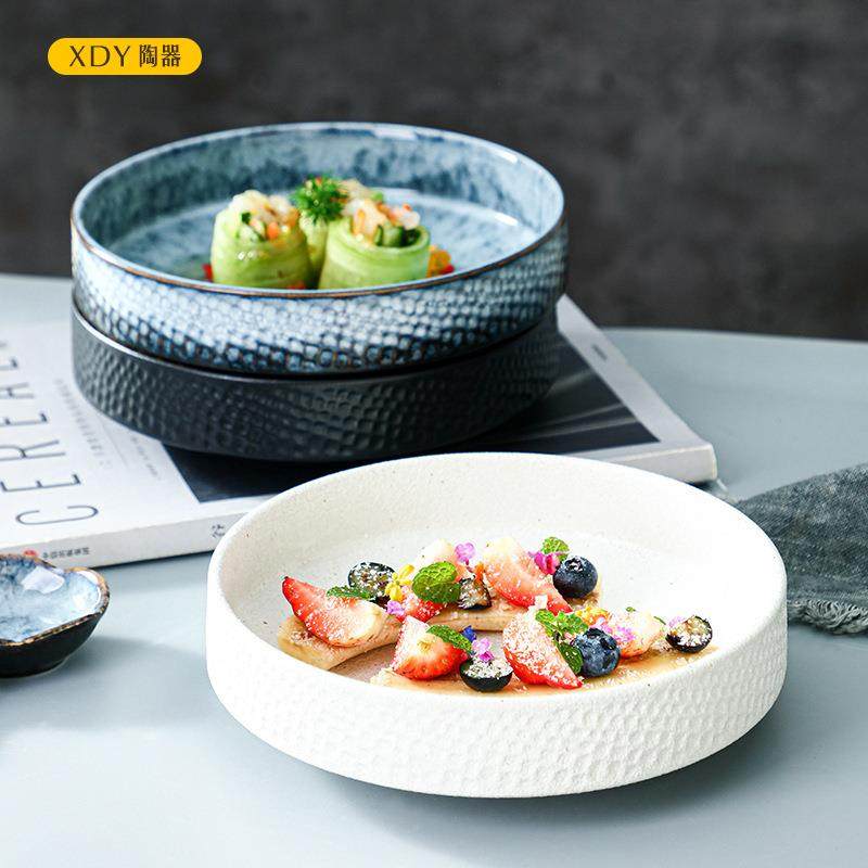 烫复古陶瓷餐具家用高颜值面碗75寸外蜂窝7.5寸外圆钵泡碗盘加厚,淘宝优惠券,粉丝福利购,淘宝优惠卷