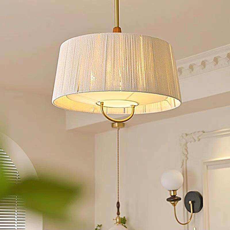 法式中卧室吊灯古侘寂风实木餐厅40灯升降复绳布艺吊灯麻中山灯古,淘宝优惠券,粉丝福利购,淘宝优惠卷