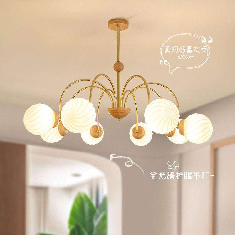 中古包豪斯木艺全光谱护眼吊灯客厅主灯原木风灯具日式法式复古灯,淘宝优惠券,粉丝福利购,淘宝优惠卷