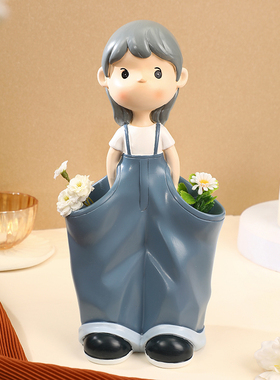 创意可爱笔筒桌面摆件办公室高档儿童女孩房间装饰品生日礼物学生