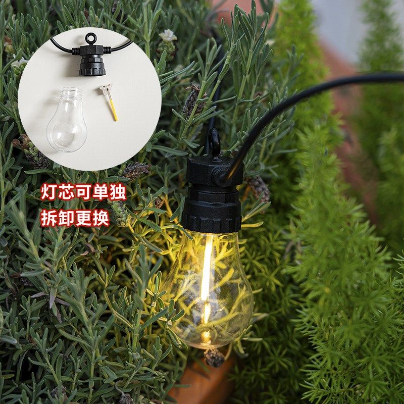 S14高亮庭院氛围灯串露营帐篷天幕防水装饰灯太阳能款复古节日灯,淘宝优惠券,粉丝福利购,淘宝优惠卷